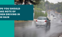 Tips You Should Take Note Of When Driving In The Rain
